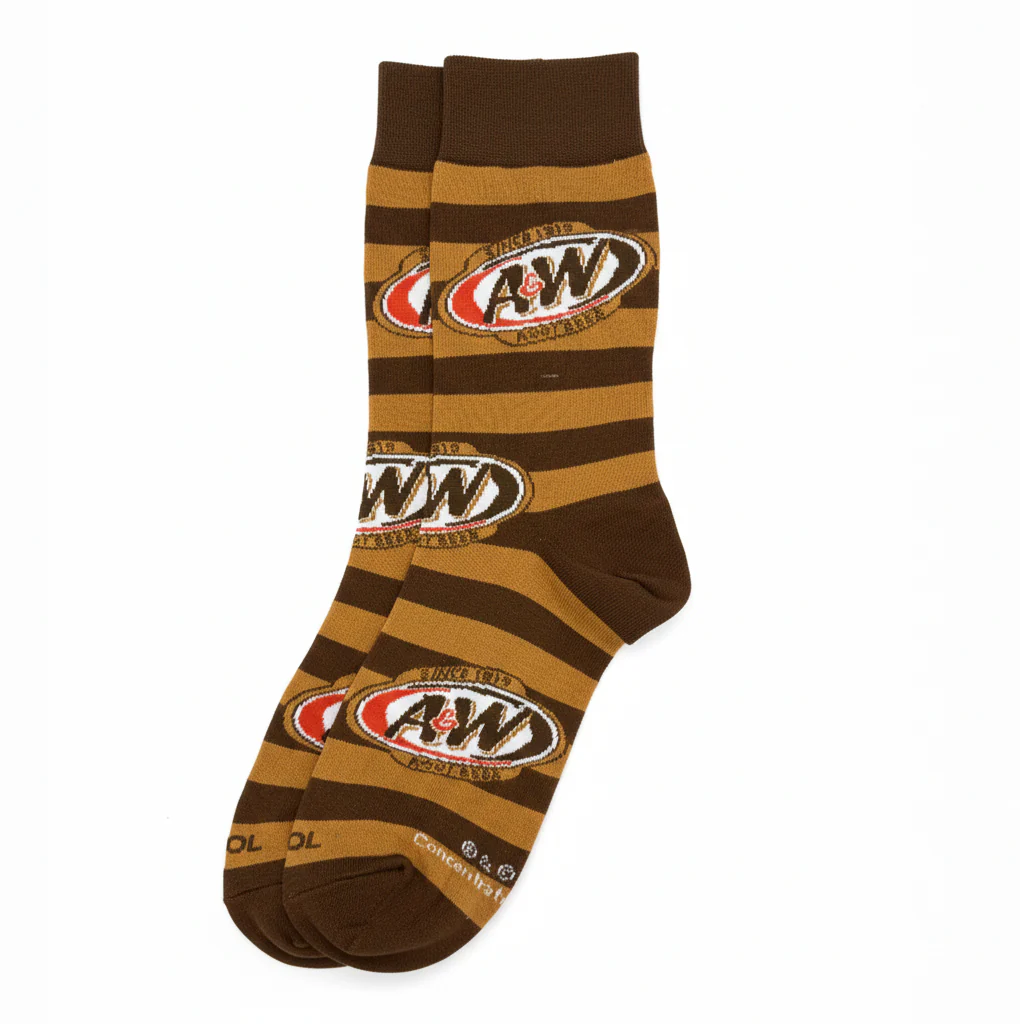 A&W ROOT BEER VINTAGE STRIPED SOCKS - Image 2