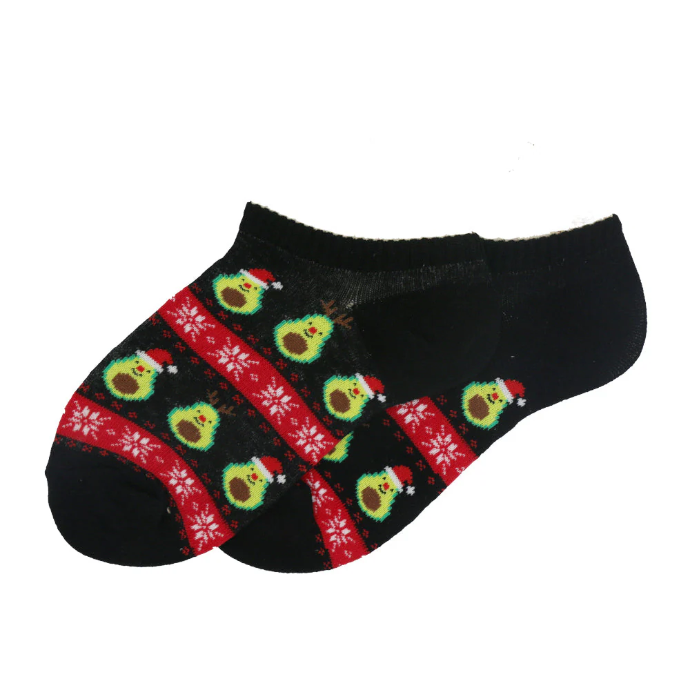 AVOCADO CHRISTMAS ANKLE SOCKS