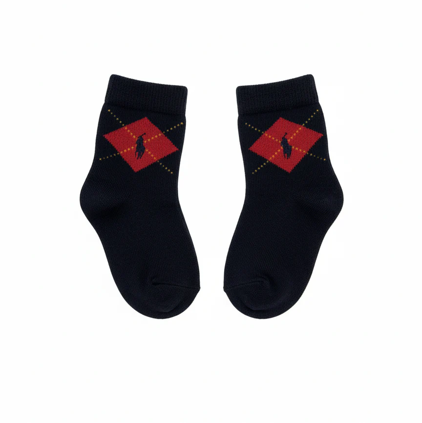 RL POLO BABY ARGYLE POLO PONY SOCKS (0-2YRS) - Image 2