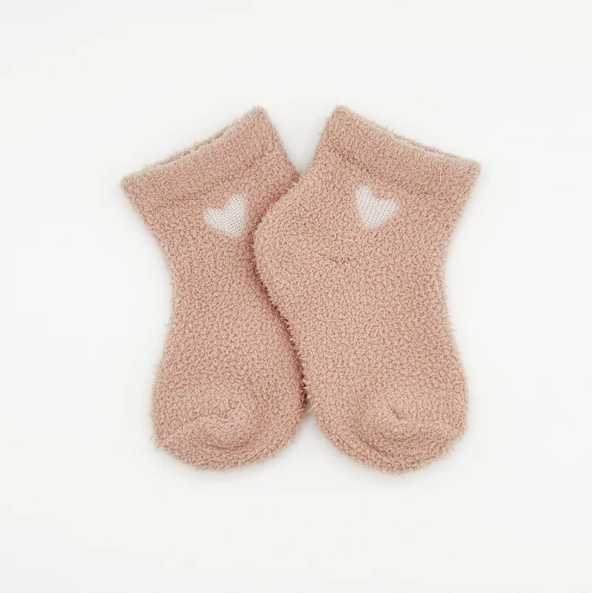 BABY FUZZY HEART COZY WARM SOCKS (0-2YRS)