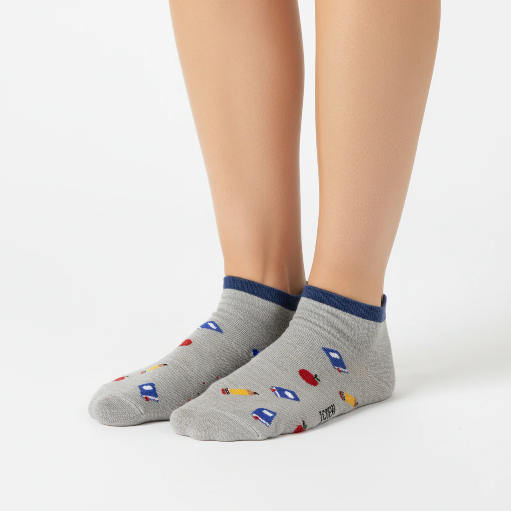 BACK TO SCHOOL ESSENTIALS ANKLE SOCKS (GREY)