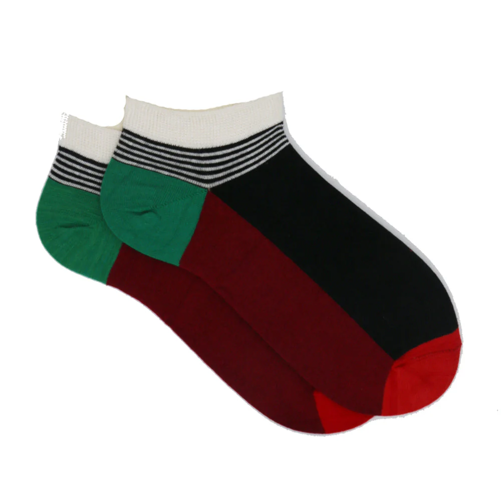 BOLD BLOCK ANKLE SOCKS