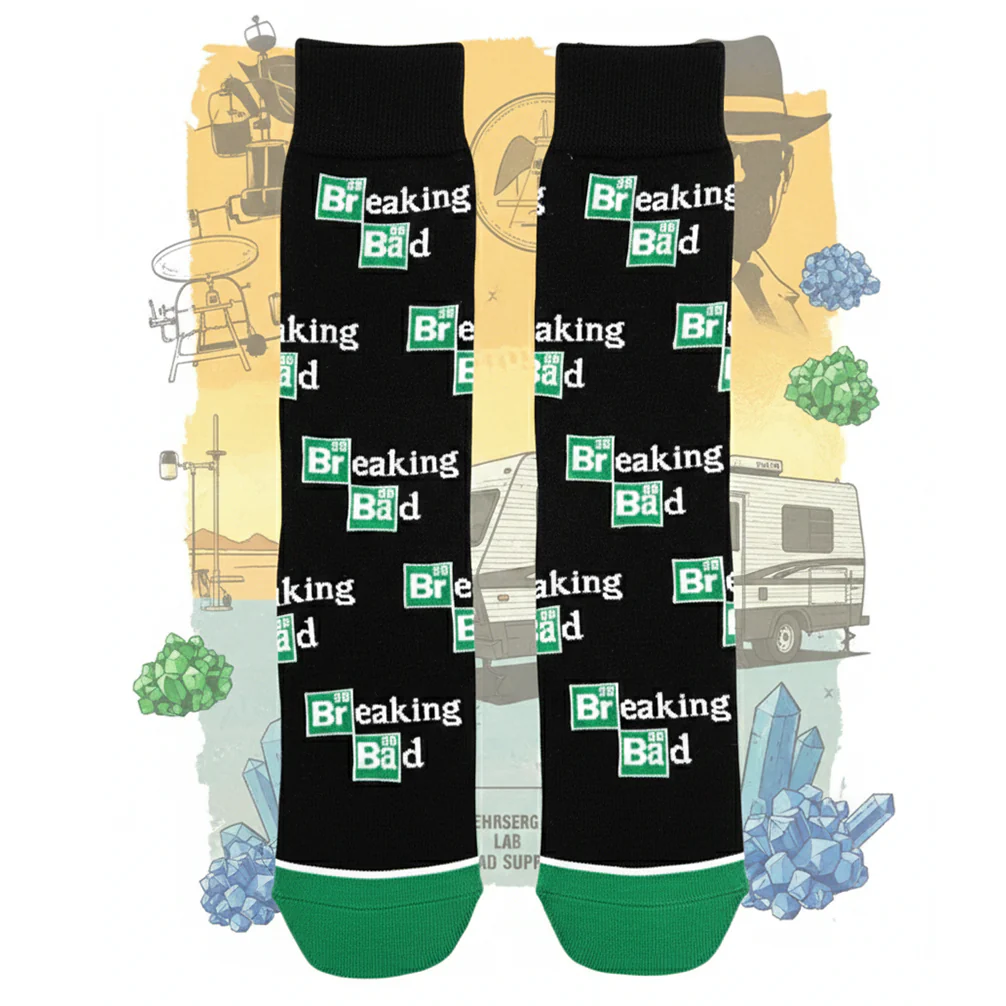 BREAKING BAD LOGO PATTERN CREW SOCKS