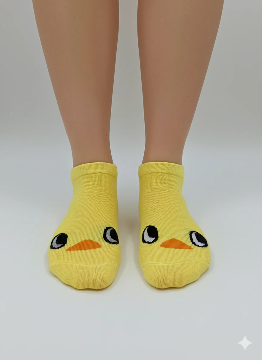 BRIGHT YELLOW CHICK ANKLE SOCKS