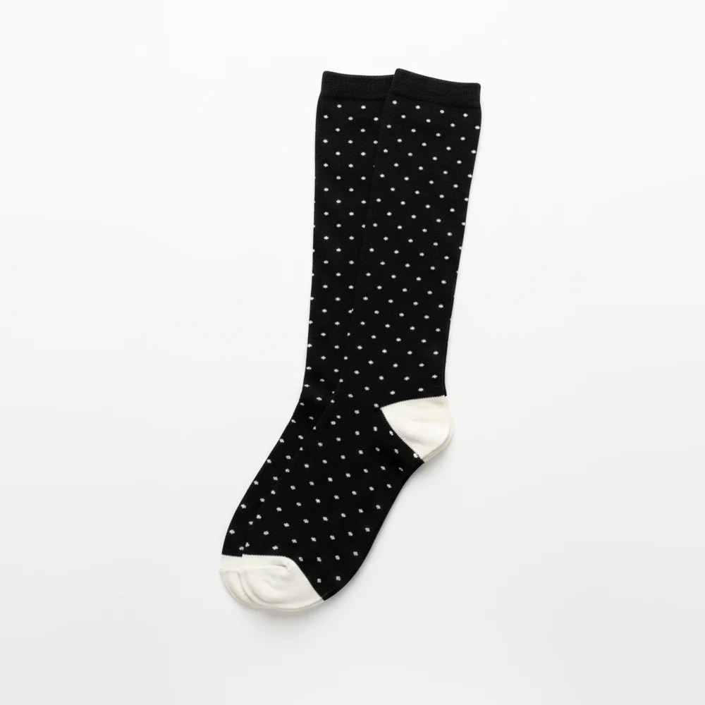CLASSIC MONOCHROME POLKA DOT SOCKS