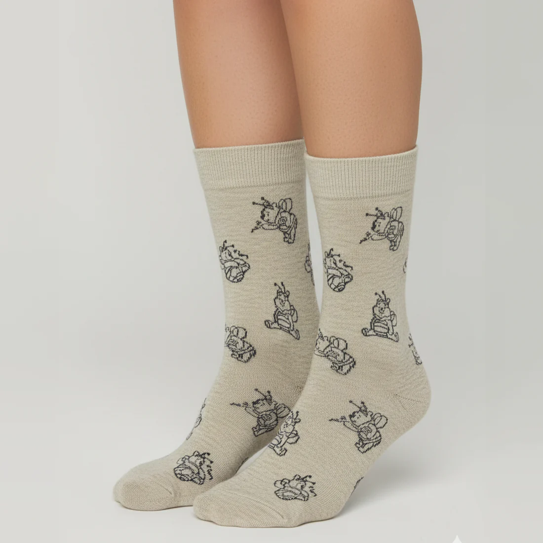 CLASSIC WINNIE THE POOH SKETCH SOCKS - Image 2