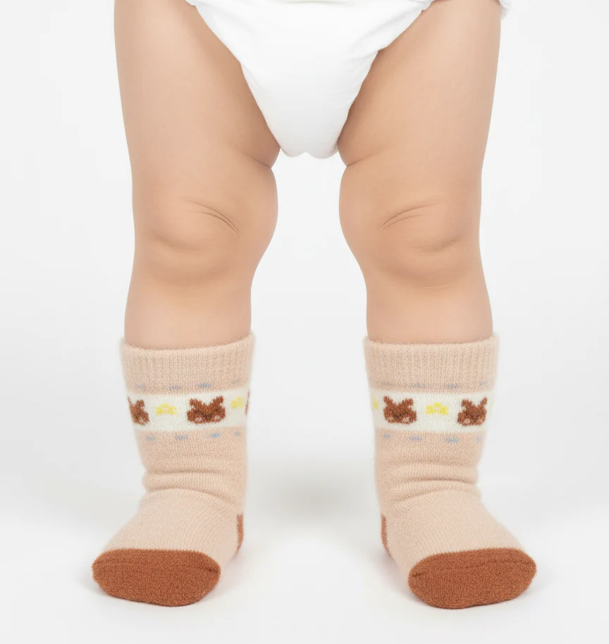 CUDDLY BUNNY JACQUARD WARM SOCKS (0-2 YRS)