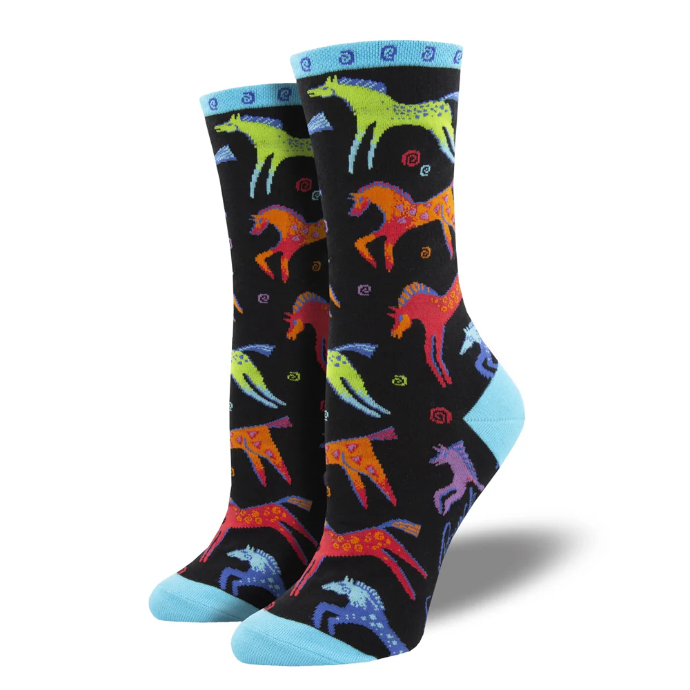 LAUREL BURCH "DANCING HORSES" SOCKS - Image 2