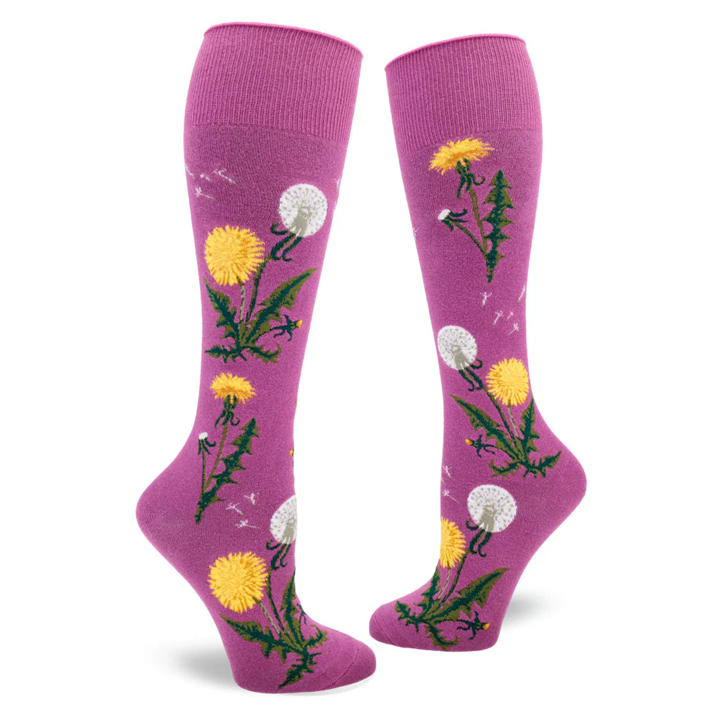 DANDELION ROLL-TOP KNEE HIGH SOCKS