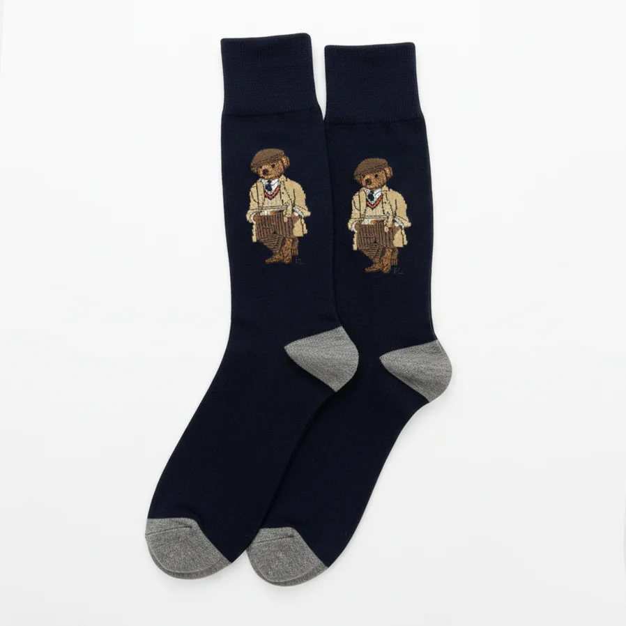 DAPPER TRENCH COAT BEAR SOCKS