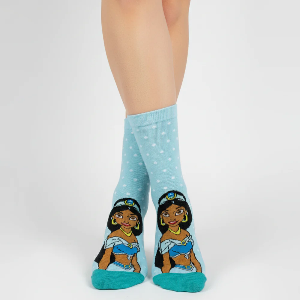 DISNEY PRINCESS JASMINE POLKA DOT SOCKS 7-10 YRS