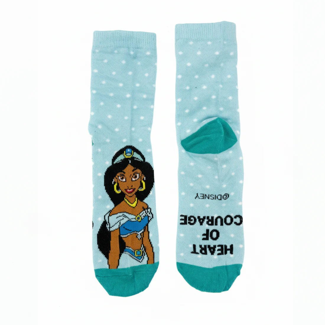 DISNEY PRINCESS JASMINE POLKA DOT SOCKS 7-10 YRS - Image 2