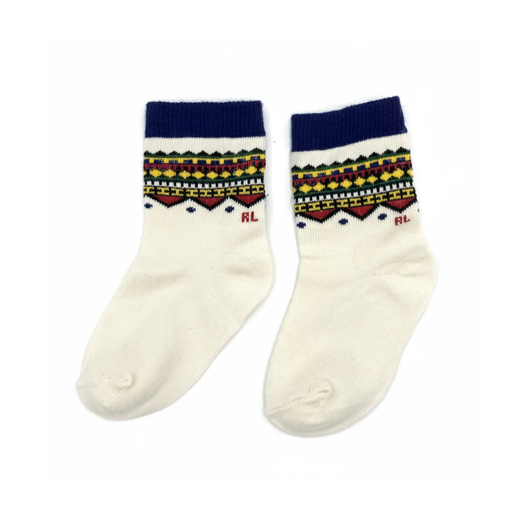 RL POLO FAIR ISLE KNIT CREW SOCKS (0-2YRS) - Image 2