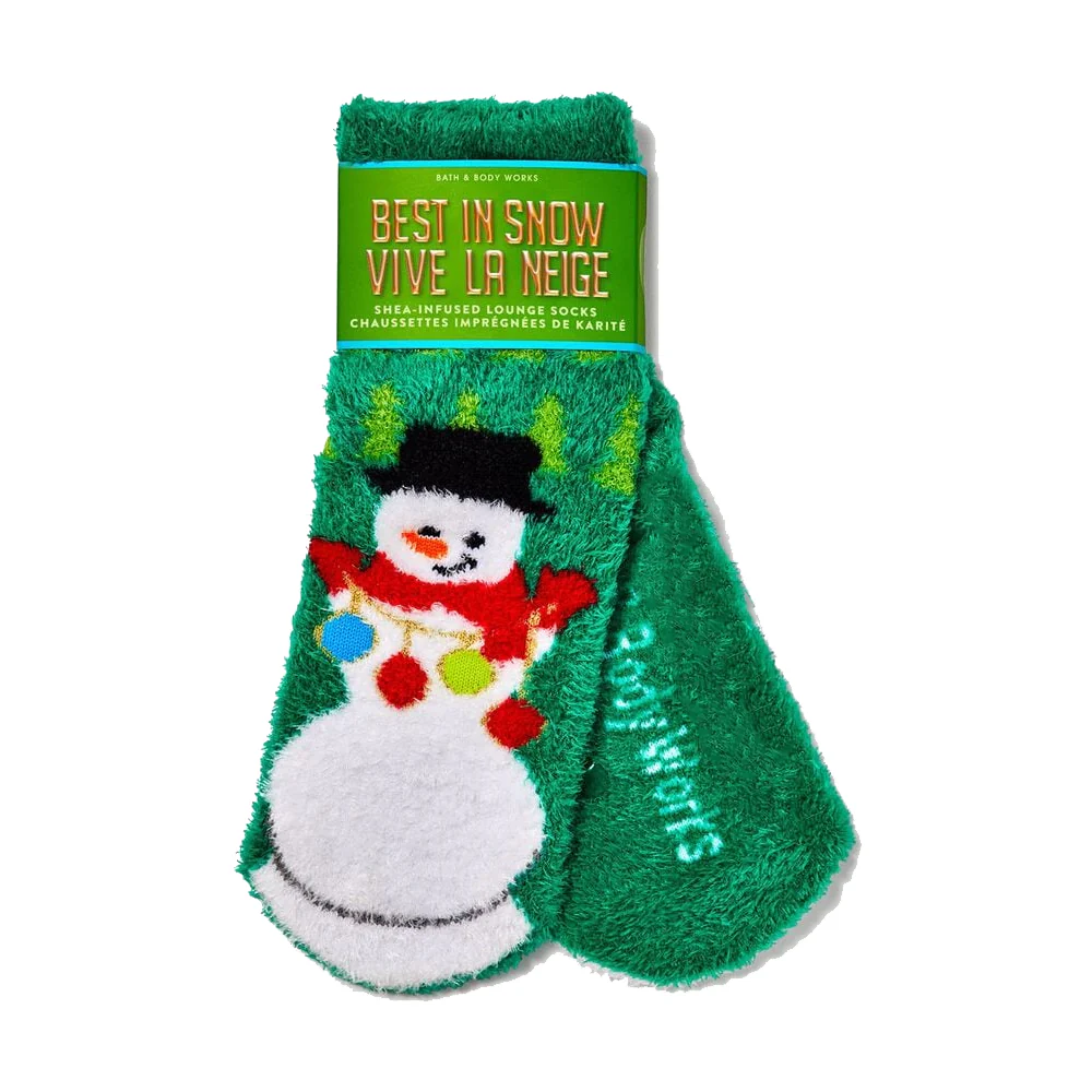 FESTIVE SNOWMAN FUZZY ANKLE WARM SOCKS - Image 2