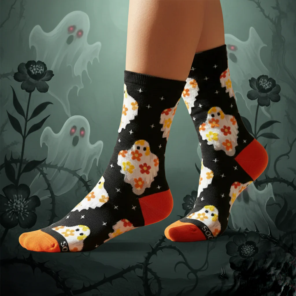 FLOWER GHOSTS CREW SOCKS