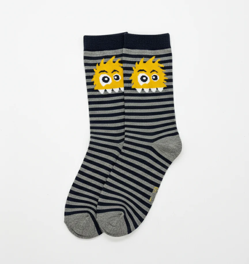 FUZZY MONSTER STRIPE CREW SOCKS - Image 2