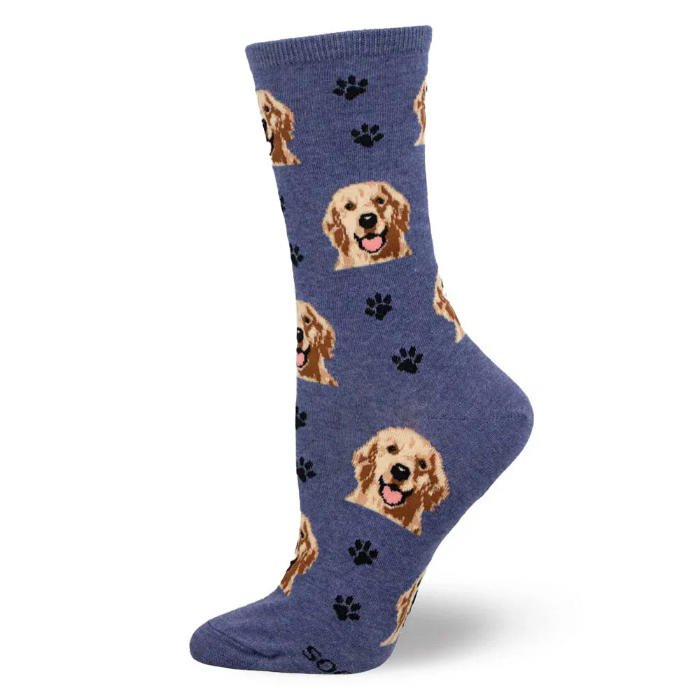 GOLDEN RETRIEVER PAW PRINT SOCKS