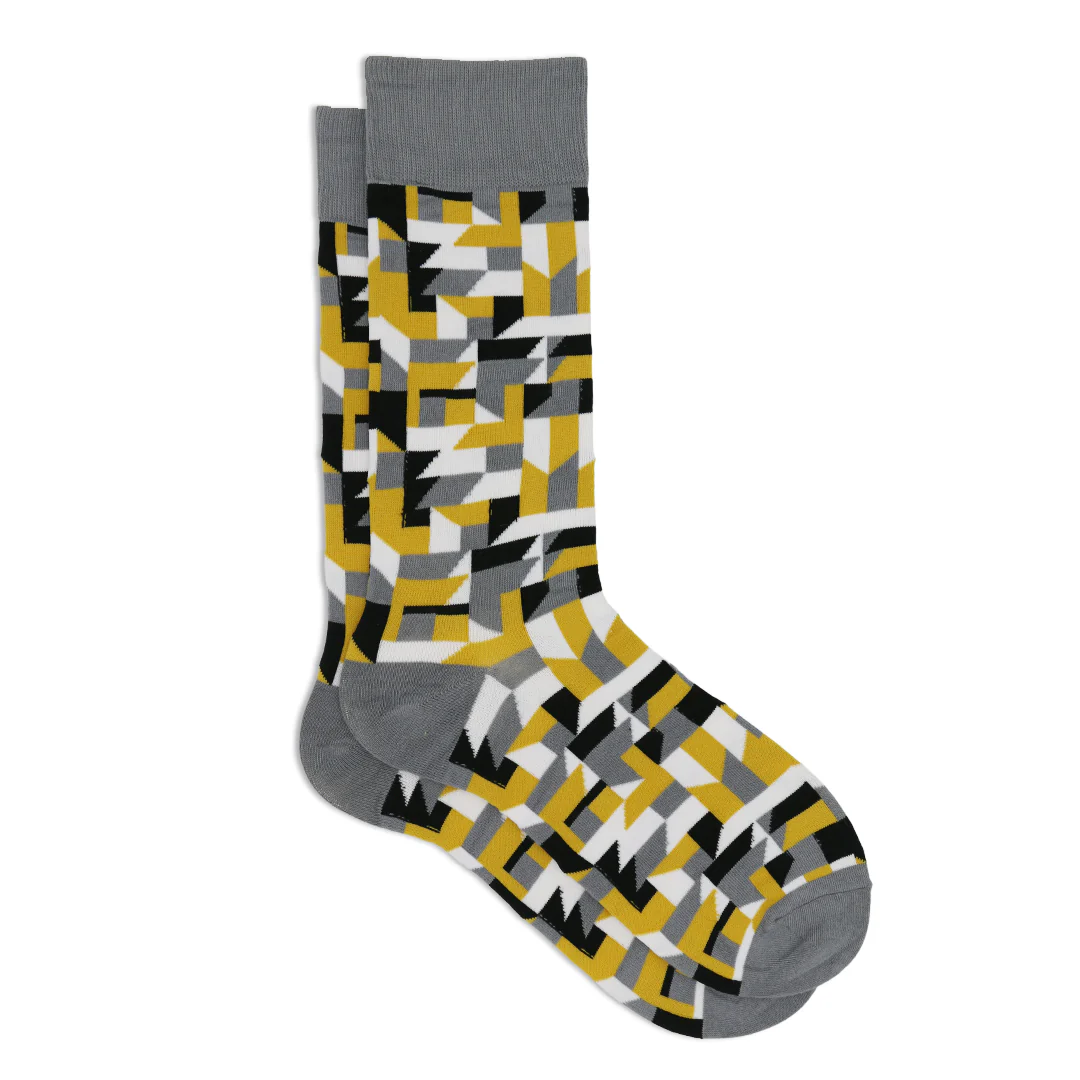 GREY FUN ART SOCKS