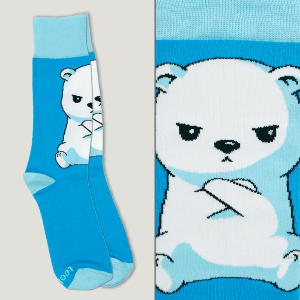 GRUMPY POLAR BEAR SOCKS