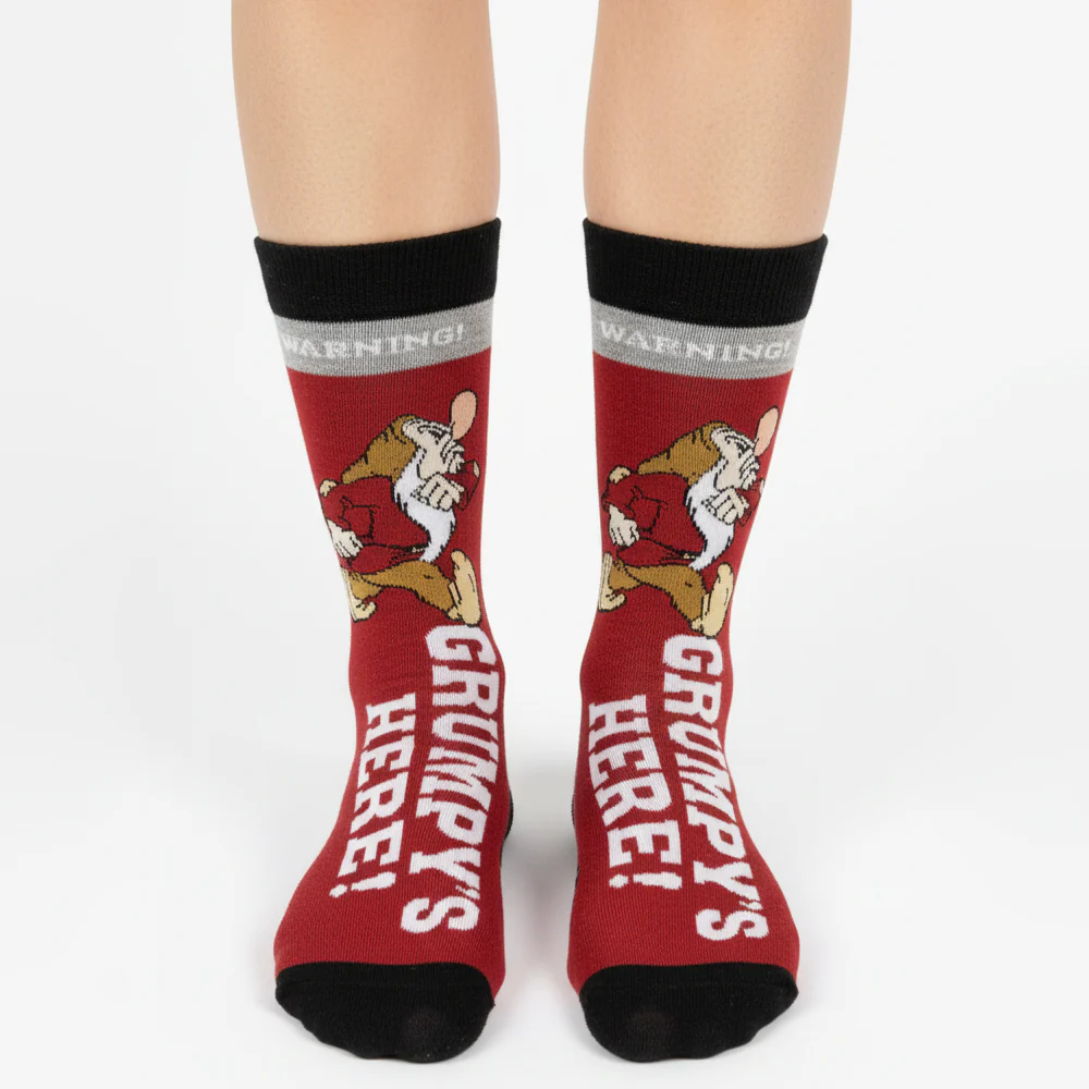 GRUMPY'S HERE BOLD RED SOCKS