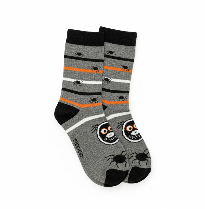 HALLOWEEN STRIPE & SPIDER SOCKS - Image 2