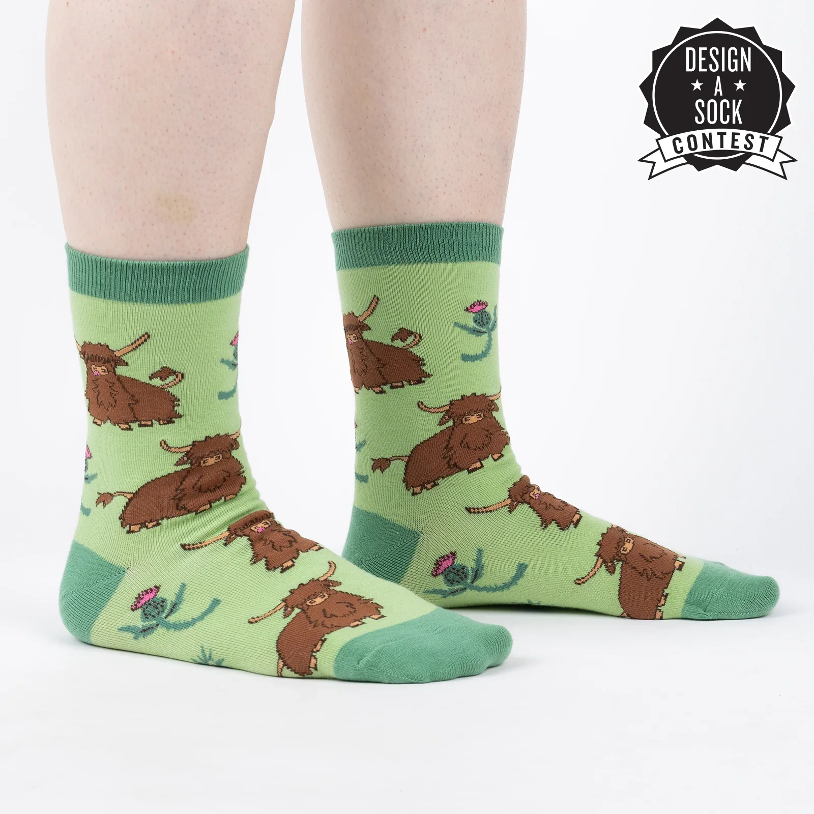 HARDY HIGHLAND COWS CREW SOCKS - Image 2