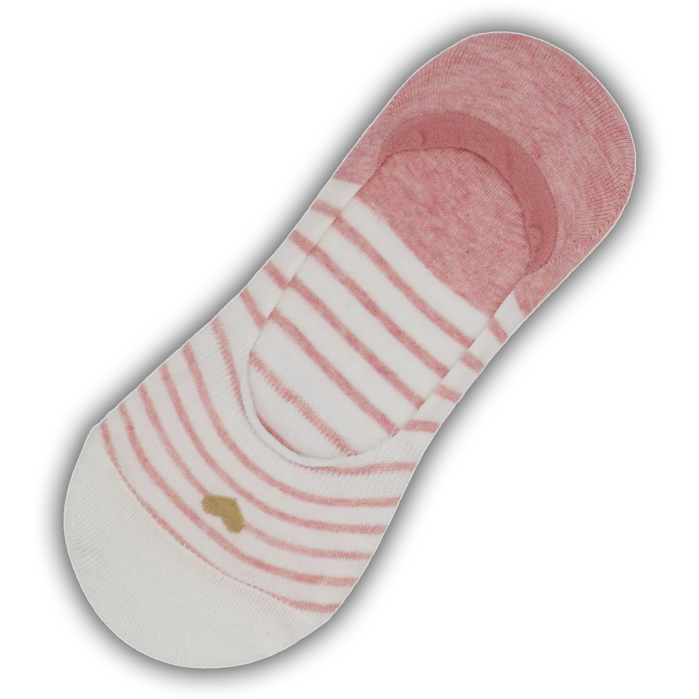 HEART STRIPES NO SHOW SOCKS