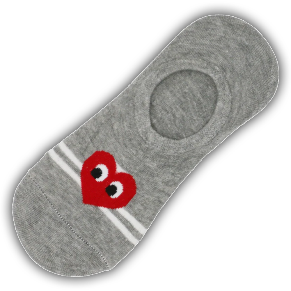HEARTS NO SHOW SOCKS GREY