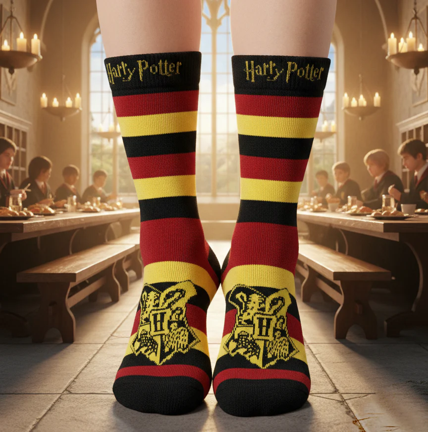 HARRY POTTER HOGWARTS HOUSE PRIDE CREST SOCKS