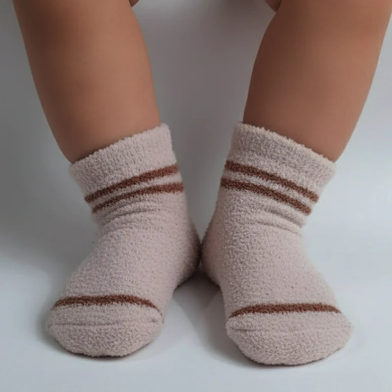 HUDSON BABY GIRL COTTON TERRY STRIPE COZY WARM SOCKS 0-2 YRS