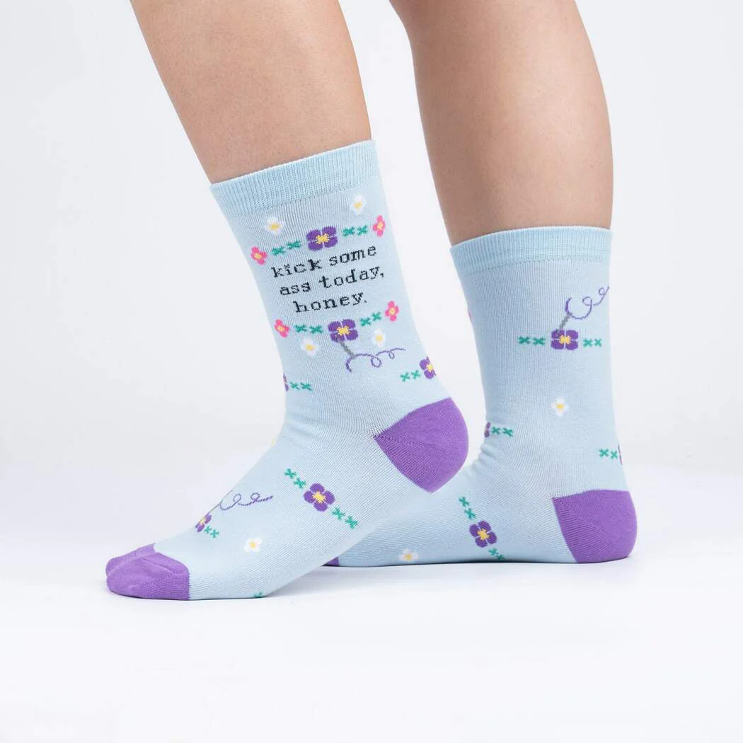 KICK SOME ASS TODAY CREW SOCKS