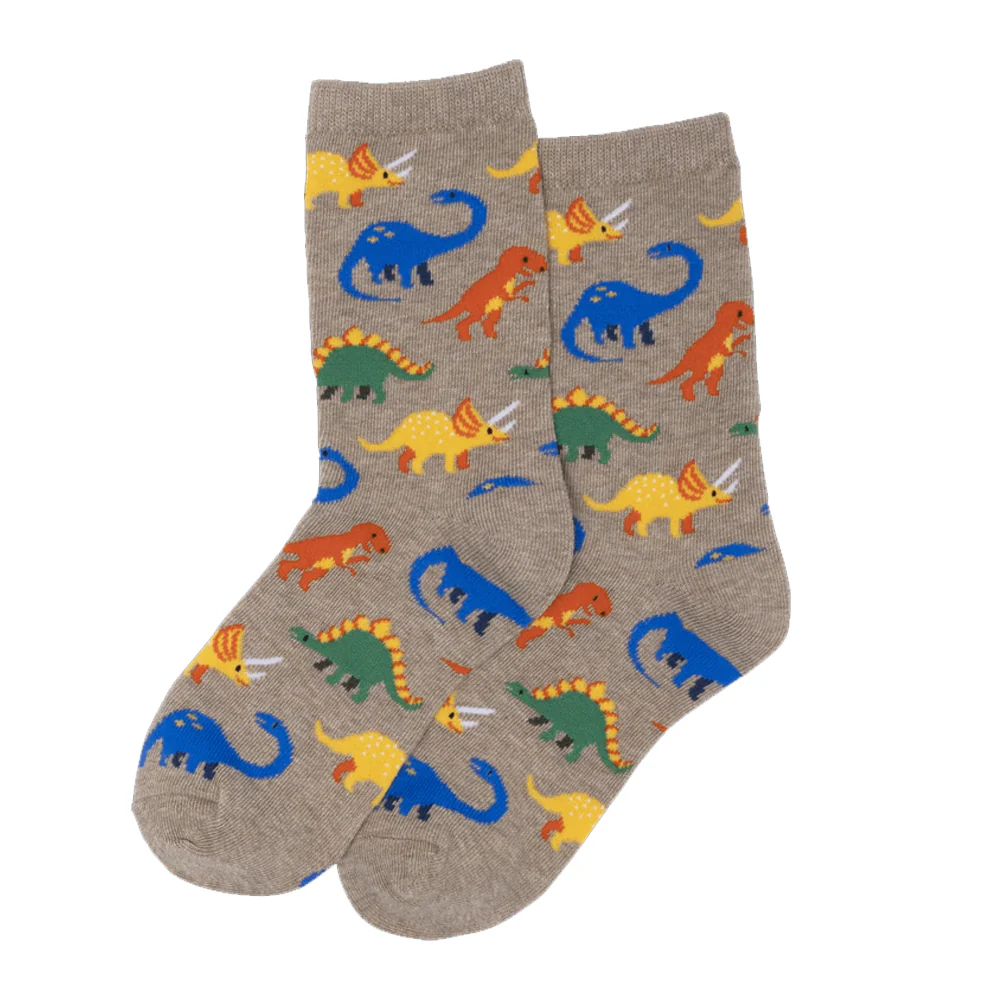 KID'S DINOSAUR CREW SOCKS 4-10 YEARS - Image 2