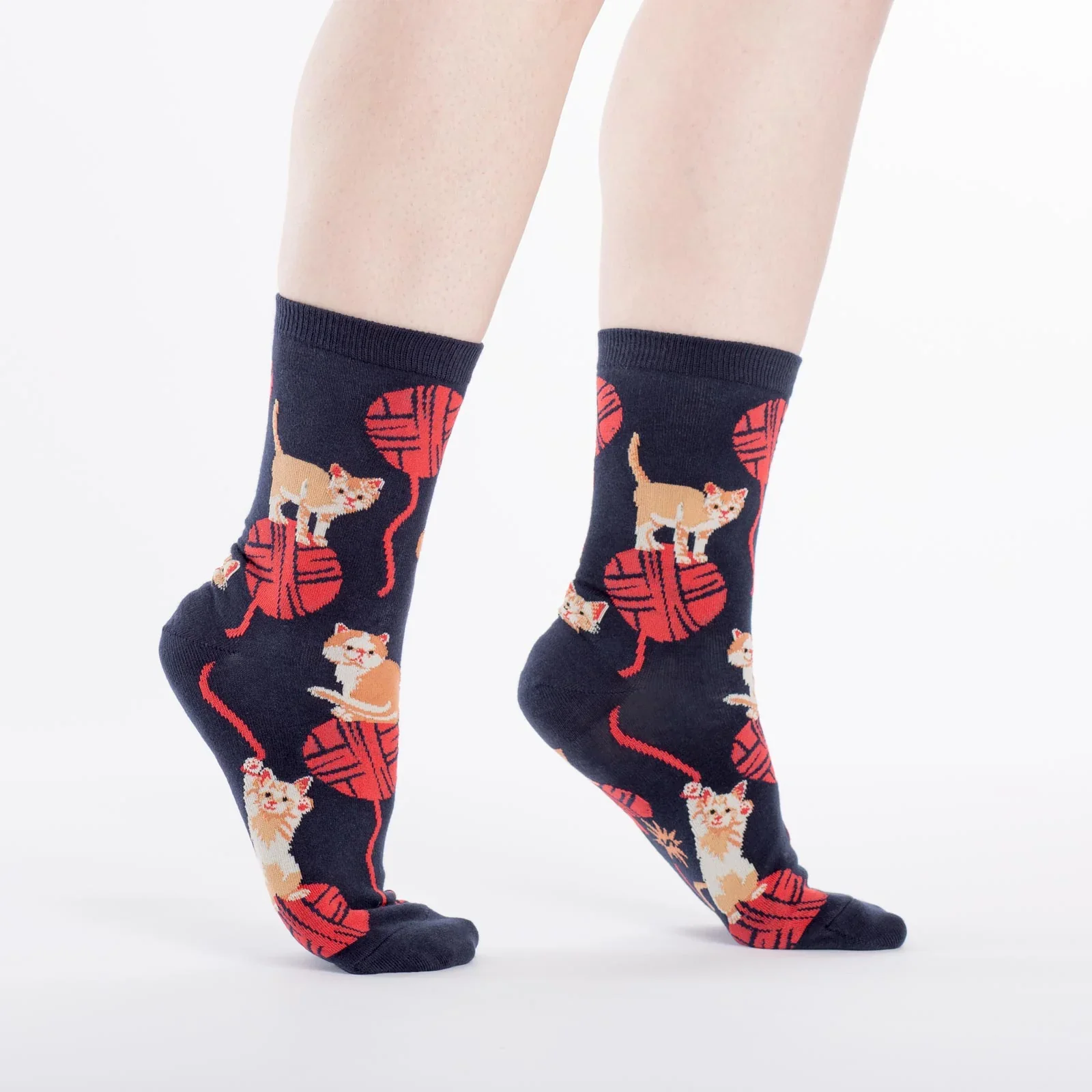 KITTEN KNITTIN CREW SOCKS - Image 2