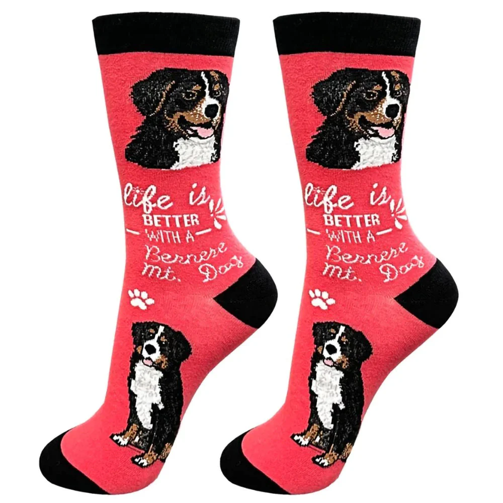 LIFE IS BETTER WITH A BERNESE MOUNTAIN DOG SOCKS