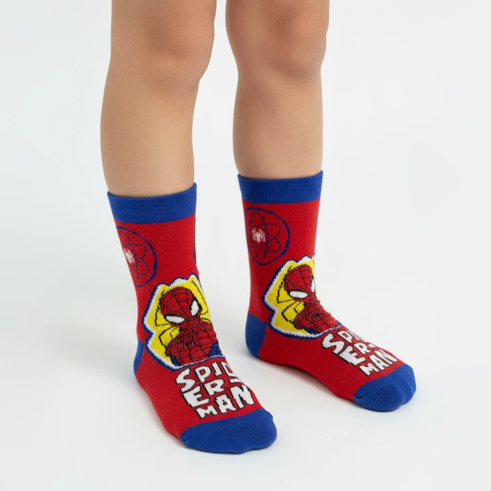 MARVEL SPIDER-MAN HERO CREW SOCKS 5-10 YRS