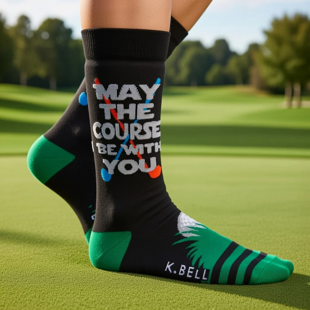 MAY THE COURSE BE WITH YOU SOCKS
