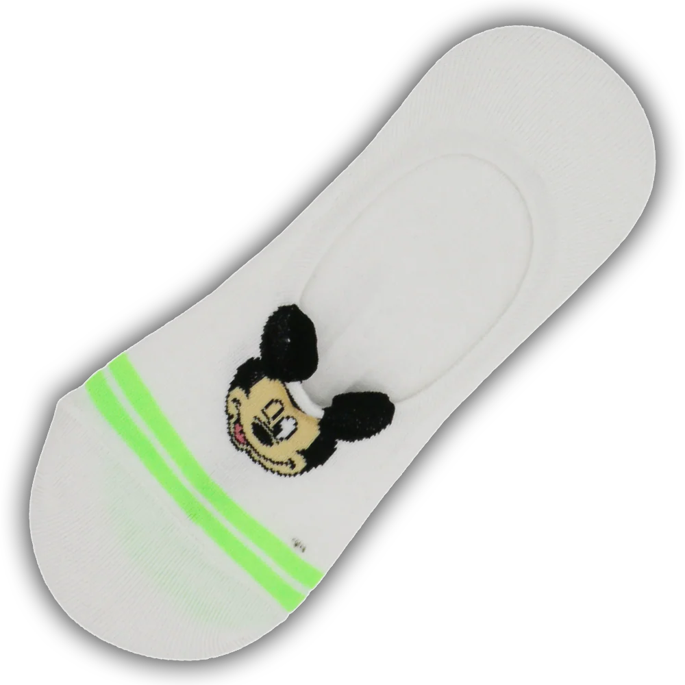 MICKEY MOUSE DISNEY NO SHOW SOCKS NEON