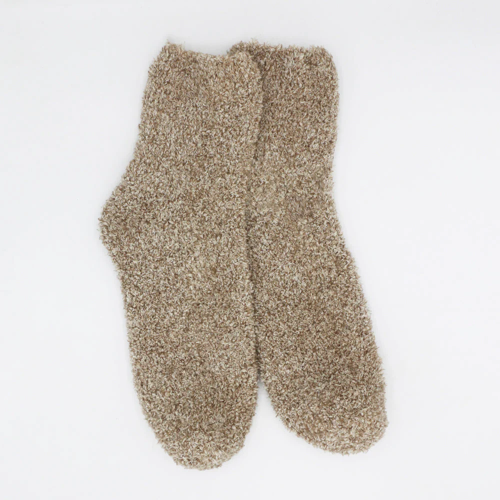 MOCHA MIST HEATHER COZY WARM SOCKS