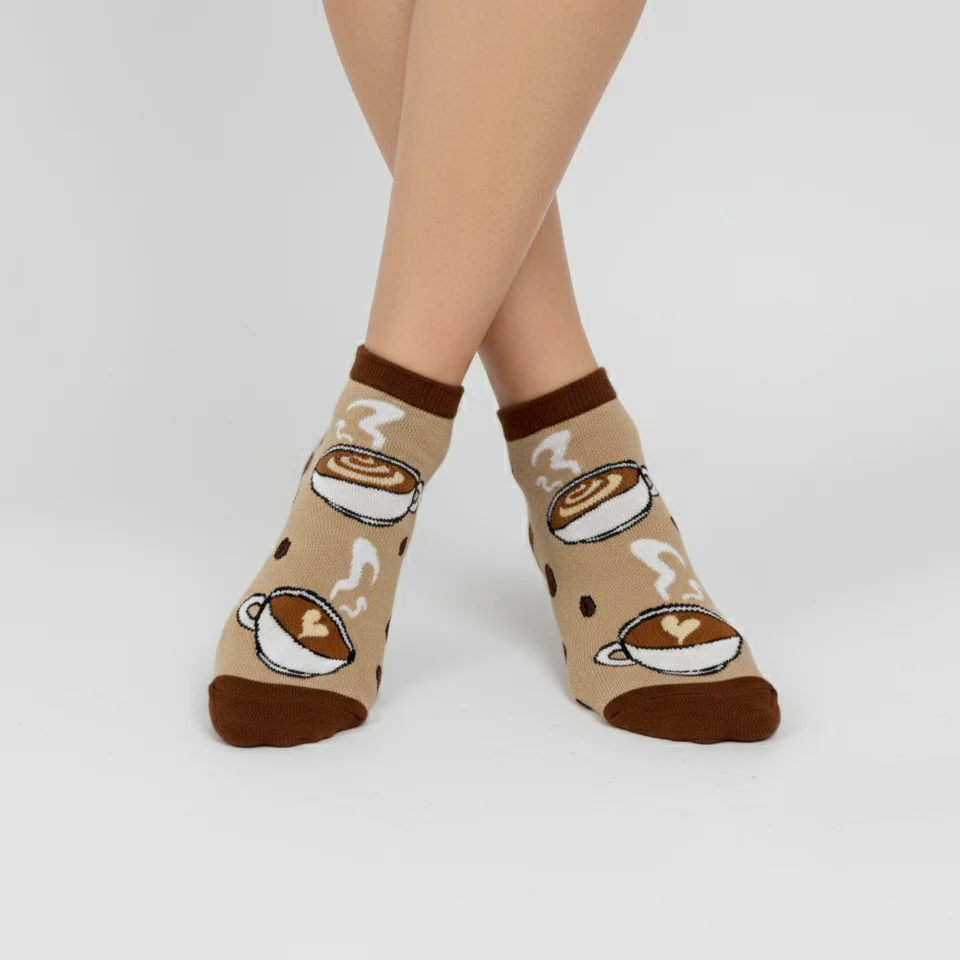 MORNING BREW LATTE ANKLE SOCKS