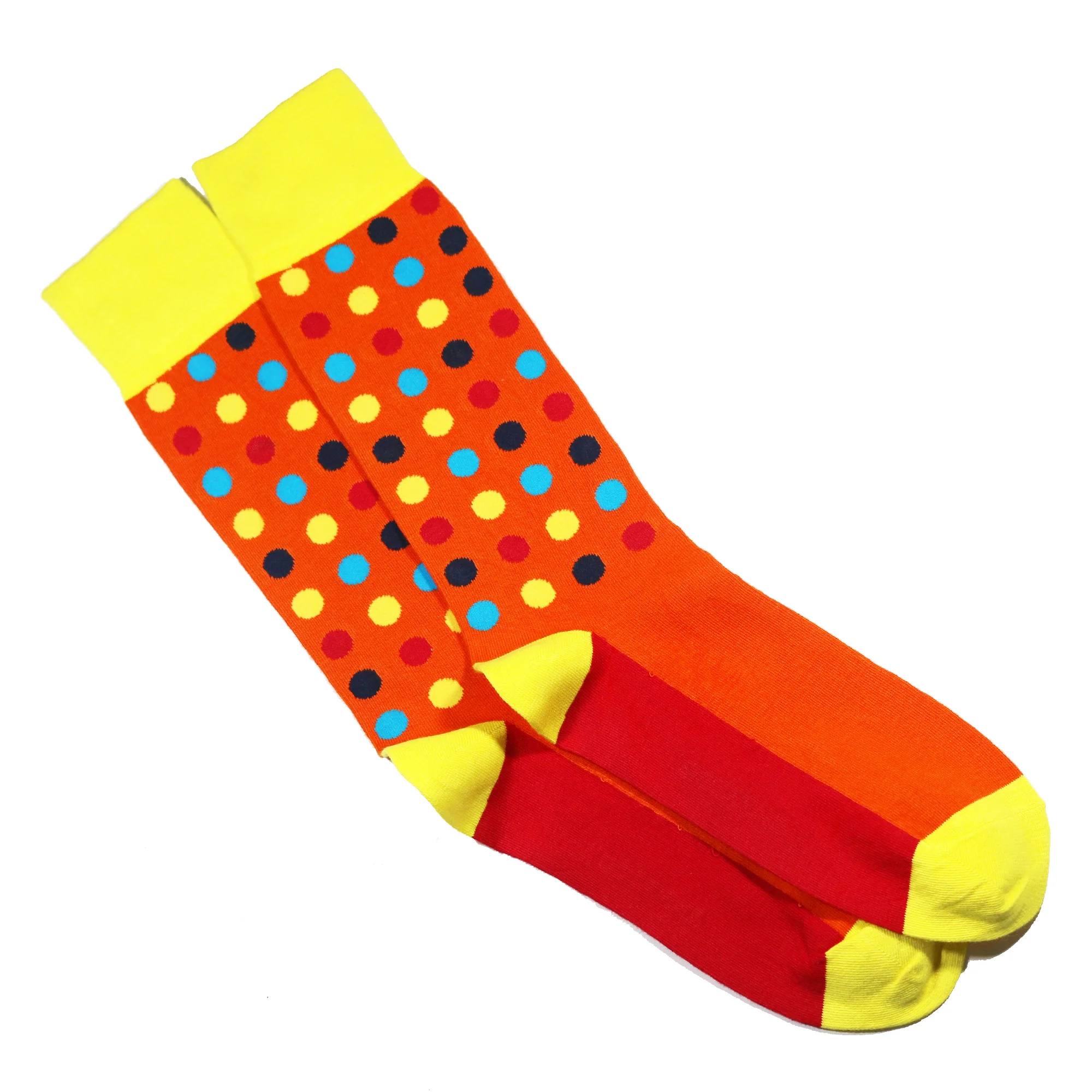 ORANGE MULTICOLOR POLKA DOT SOCKS - Image 2