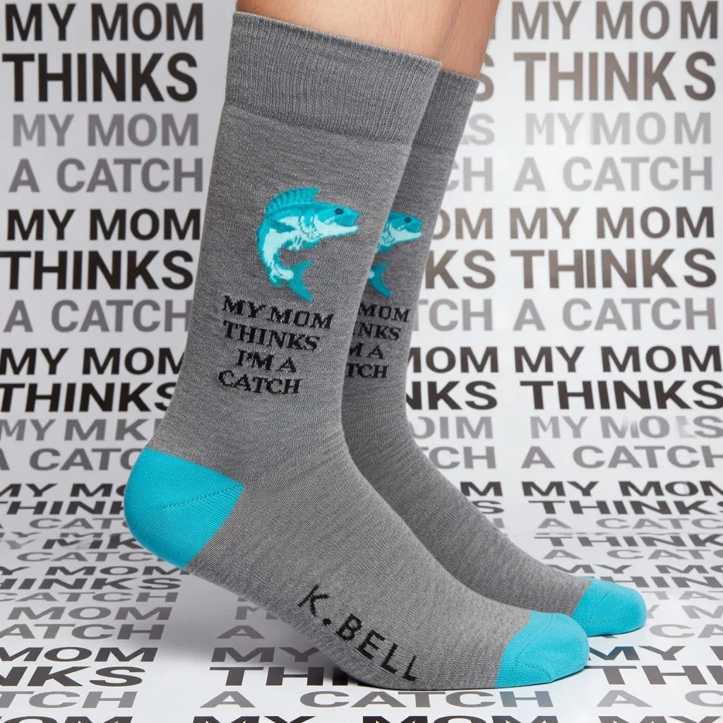 MY MOM THINKS I'M A CATCH CREW SOCKS