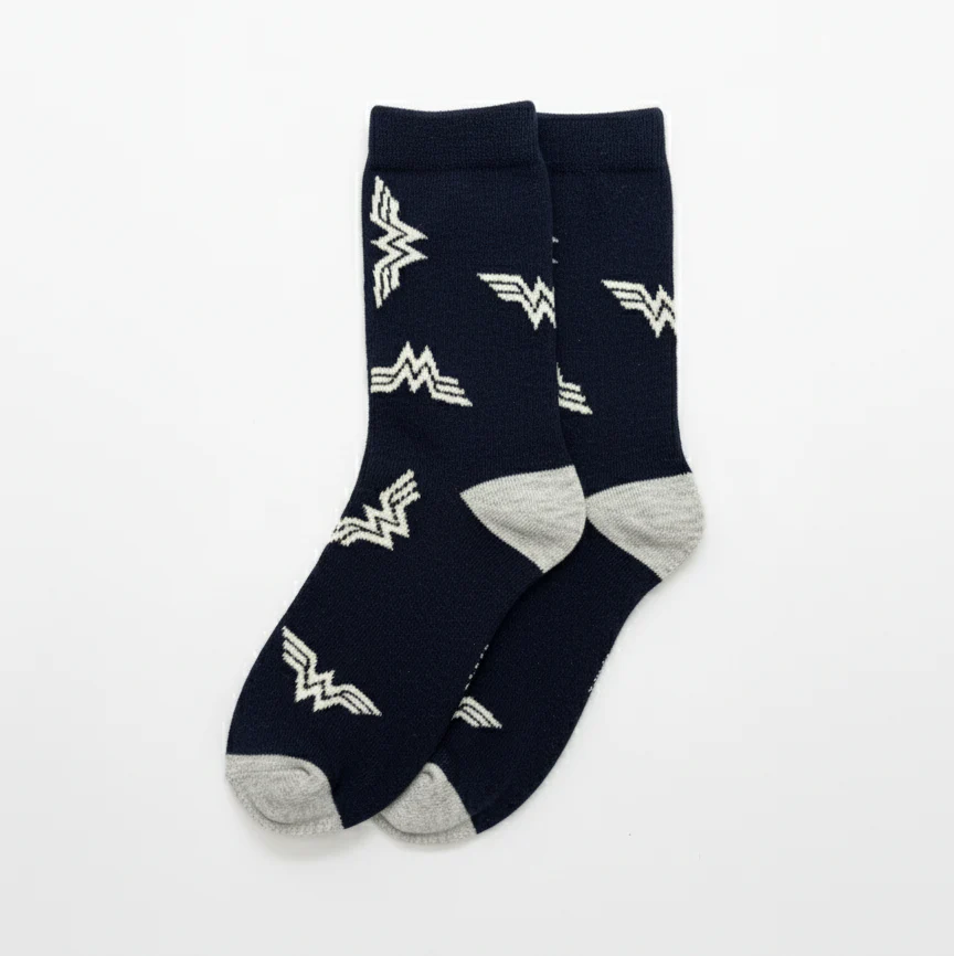 NAVY WONDER WOMAN LOGO SOCKS - Image 2