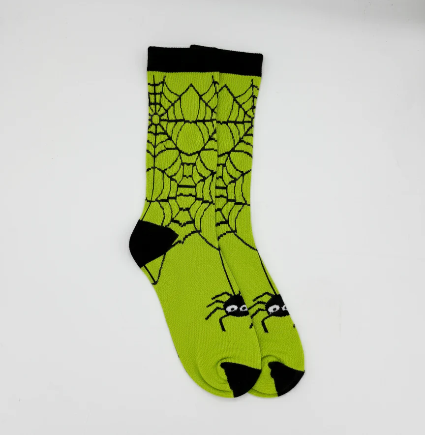 NEON SPIDERWEB SPOOKY SOCKS