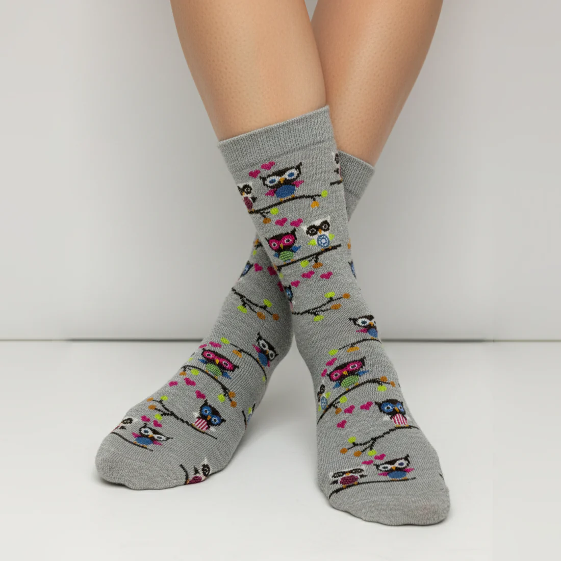 NIGHT OWL HEATHER GREY SOCKS