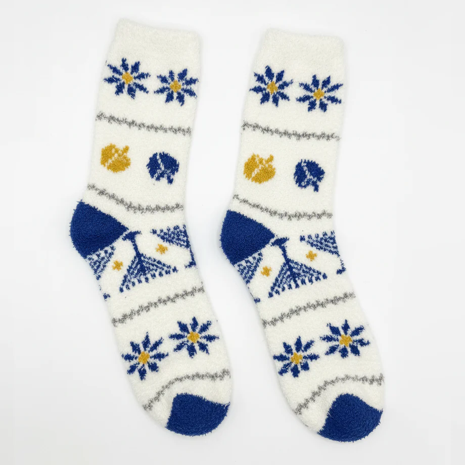 NORDIC STAR & BIRD COZY WINTER SOCKS - Image 2