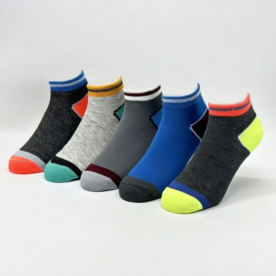 PACK OF 5 - APEX NEON-CREST LOW-CUTS SOCKS