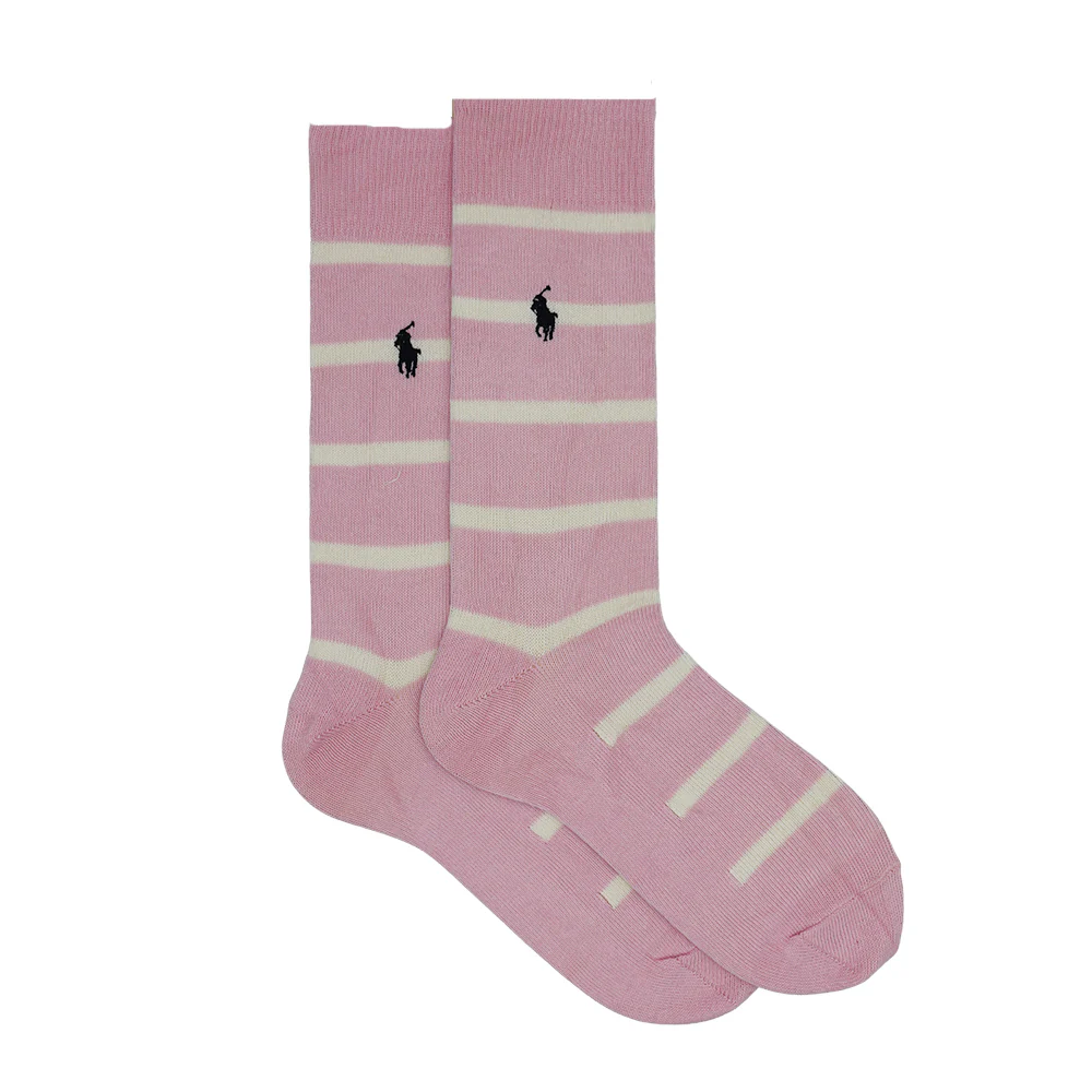 PINK POLO STRIPES SOCKS