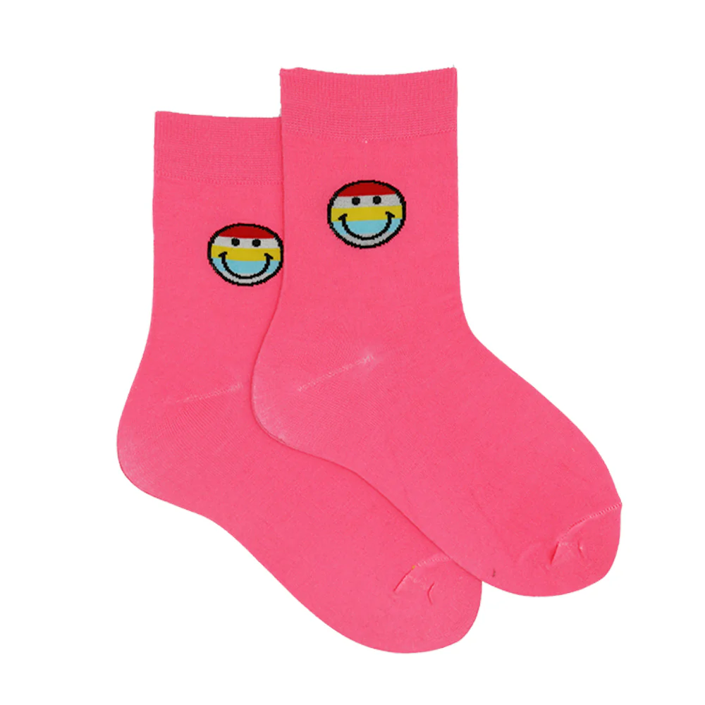 PINK SMILEY SOCKS