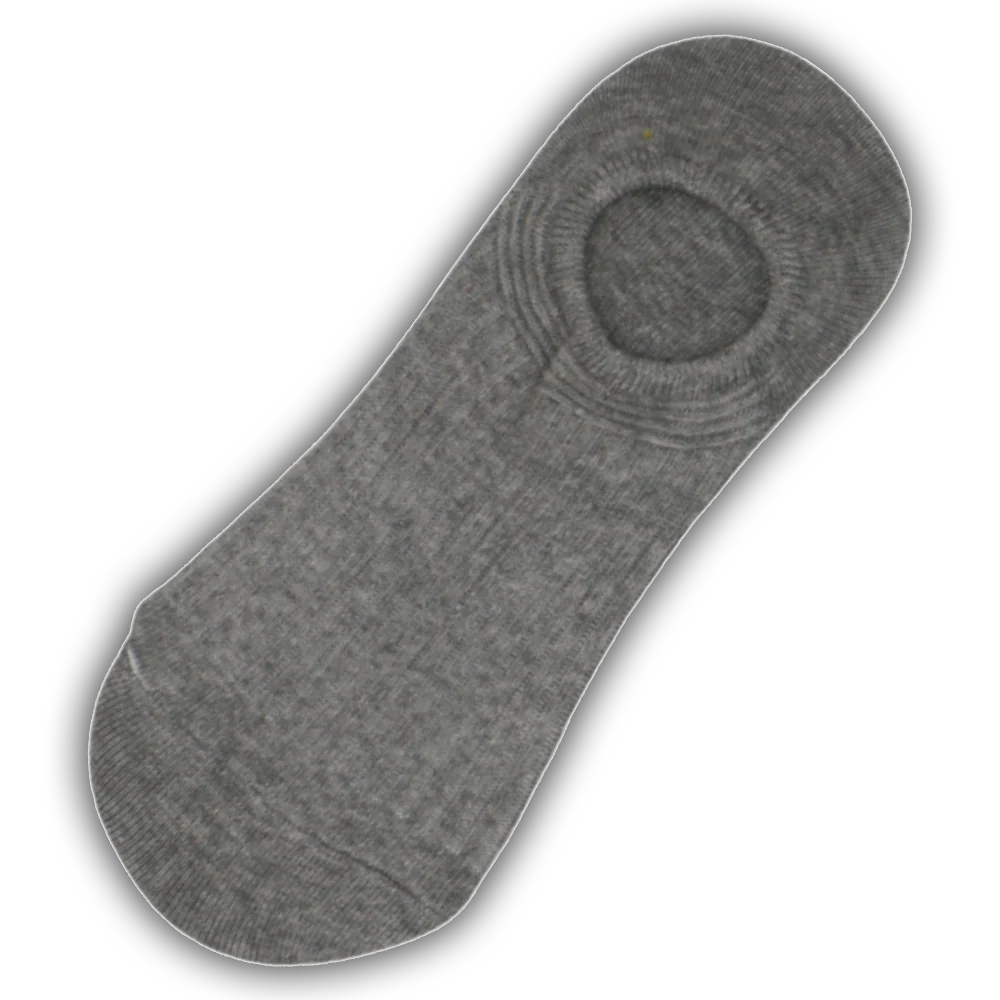 PLAIN NO SHOW SOCKS GREY