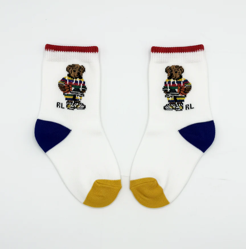 RL POLO POLO BEAR BASKETBALL CREW SOCKS (0-2YRS) - Image 2